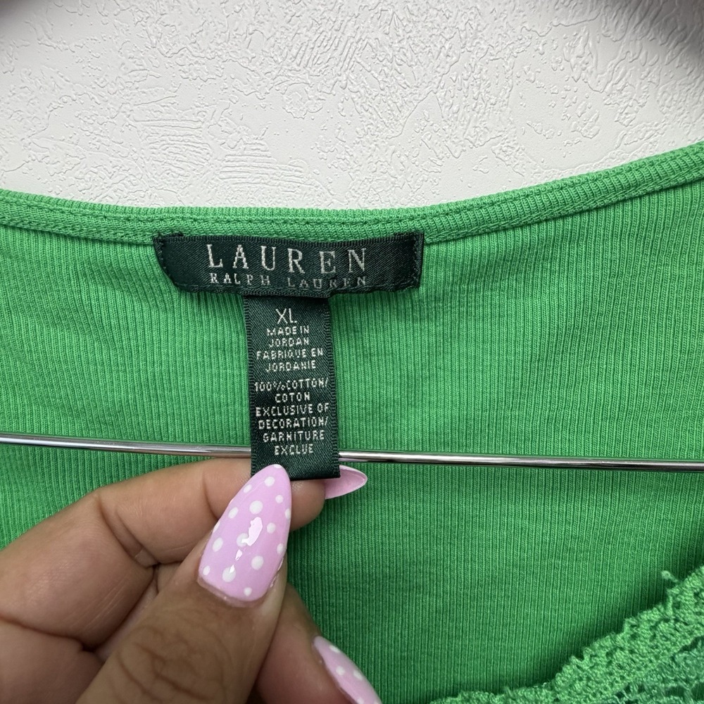 Lauren Ralph Lauren XL Bundle Green Blue Tank Crochet Boho Chic Y2K Preppy - Picture 3 of 12
